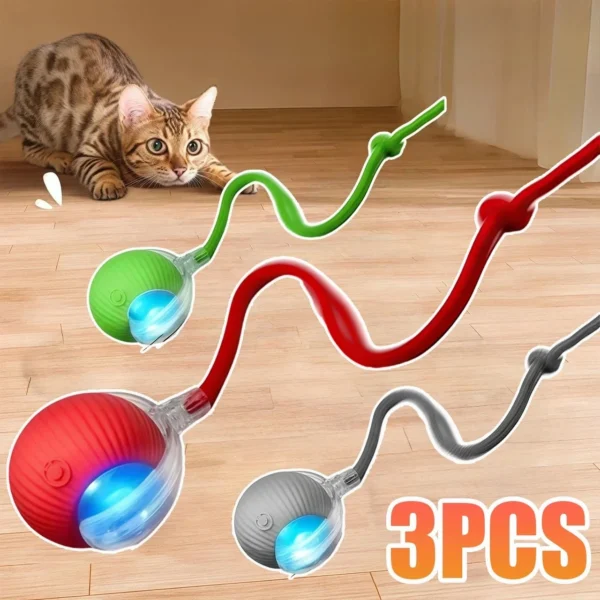 Smart Rolling Tail Cat Toy Interactive Motion Ball for Play and Exercise
