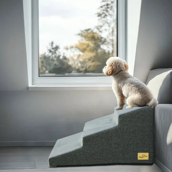 High Density Foam Dog Stairs With Non Slip Washable Cover For Beds And Sofas